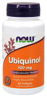 यूबिक्विनॉल कोएंजाइम Q10 100 मिलीग्राम 60 कैप्सूल NOW FOODS
